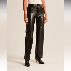 Abercrombie Vegan Leather Relaxed 90s High Waist pants
